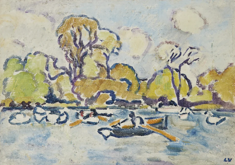 Barques au Bois de Boulogne, circa 1935 - Louis VALTAT (Dieppe 1869 - Paris 1952)