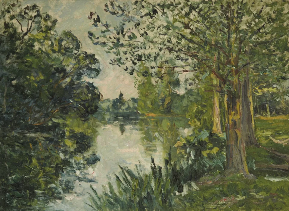 Les bords de L’Huisne - Maxime MAUFRA (Nantes 1861 - Poncé sur le Loir 1918)