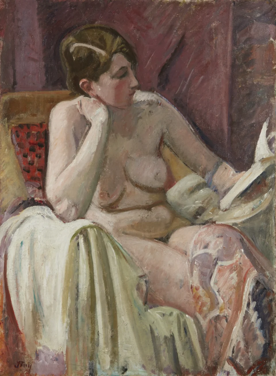 Le modèle lisant, circa 1907 - Jean PUY (Roanne 1876 - 1960)