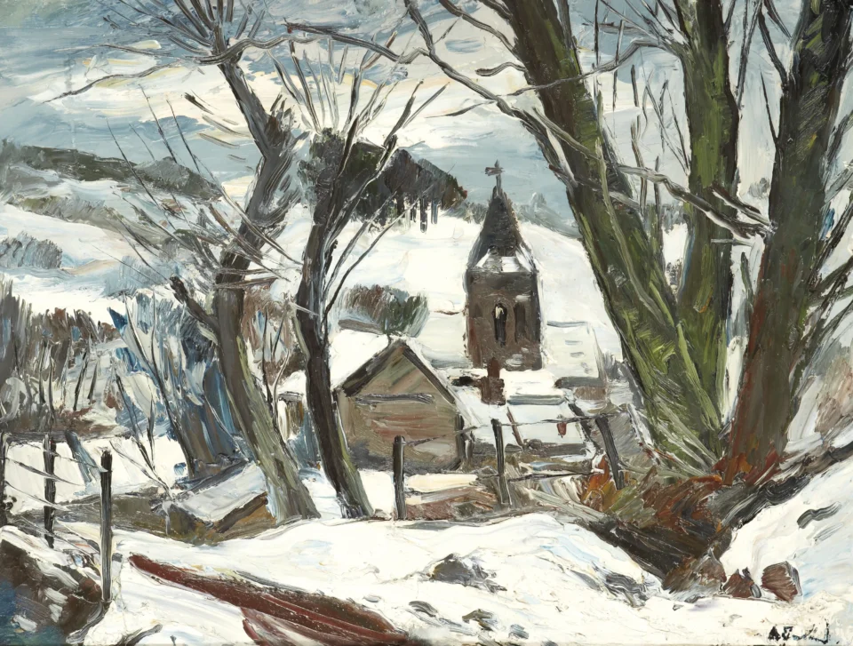 La neige dans Cantal - Anders OSTERLIND (Lepaud 1887 - Paris 1960)