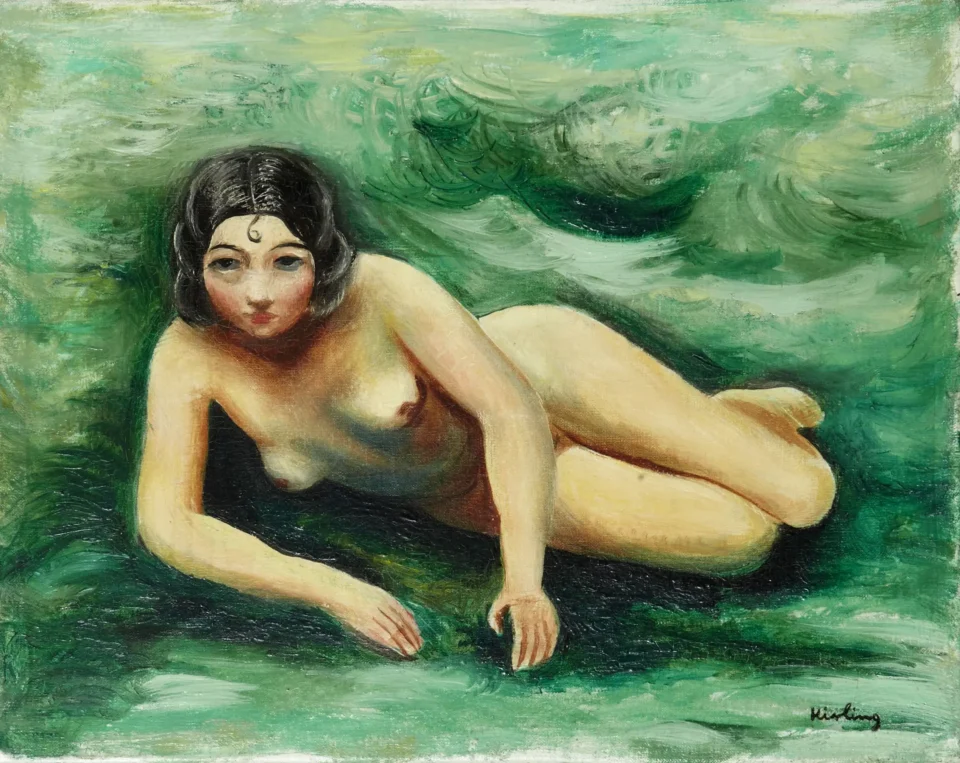 Nu allongé dans l’herbe - Moise KISLING (Cracovie 1891- Sanary sur mer 1953)