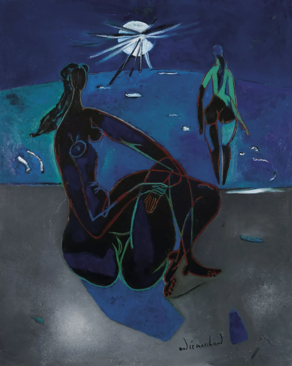 Baigneuses dans la lumière, Méditerranée, 1950 - André MARCHAND (Aix en Provence 1907 - 1997)