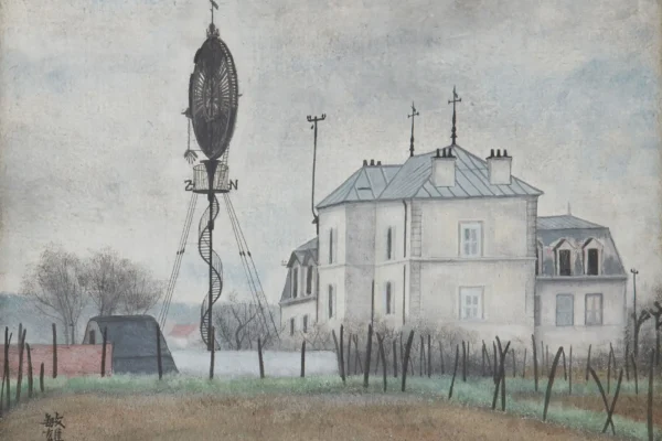 Maison avec une éolienne à Nogent le Phaye, près de Chartres - Toshio BANDO (1895-1973)