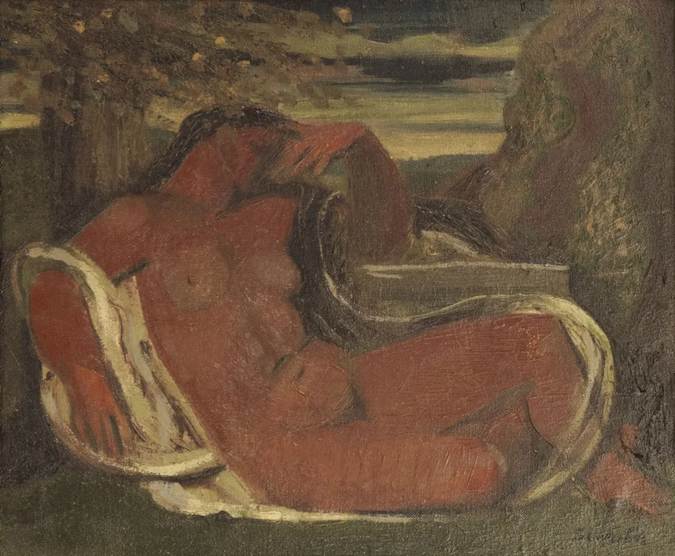 Odalisque - Jean SOUVERBIE (Boulogne -Billancourt 1891 - Paris 1981)