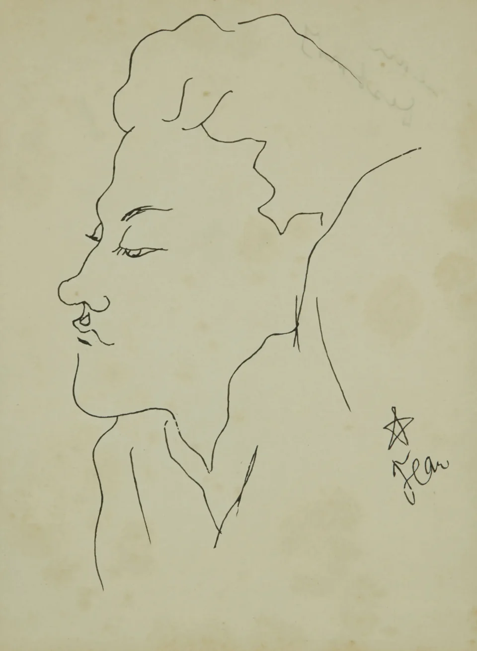 Portrait de Jean Desbordes - Jean COCTEAU (Maisons-Laffite 1889 - Milly-la-Forêt 1963)