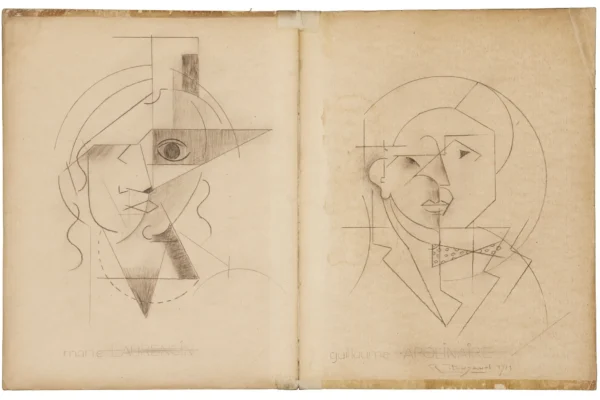 Portraits de Marie Laurencin et Guillaume Appolinaire - Robert POUYAUD (1901 - 1970)