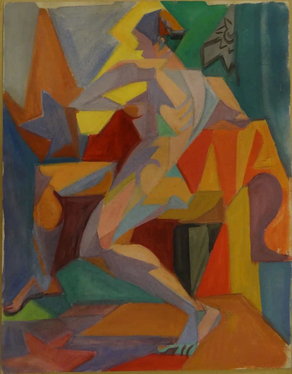 Composition cubiste au modèle asiss - André LHOTE (Bordeaux 1885- Paris 1962)