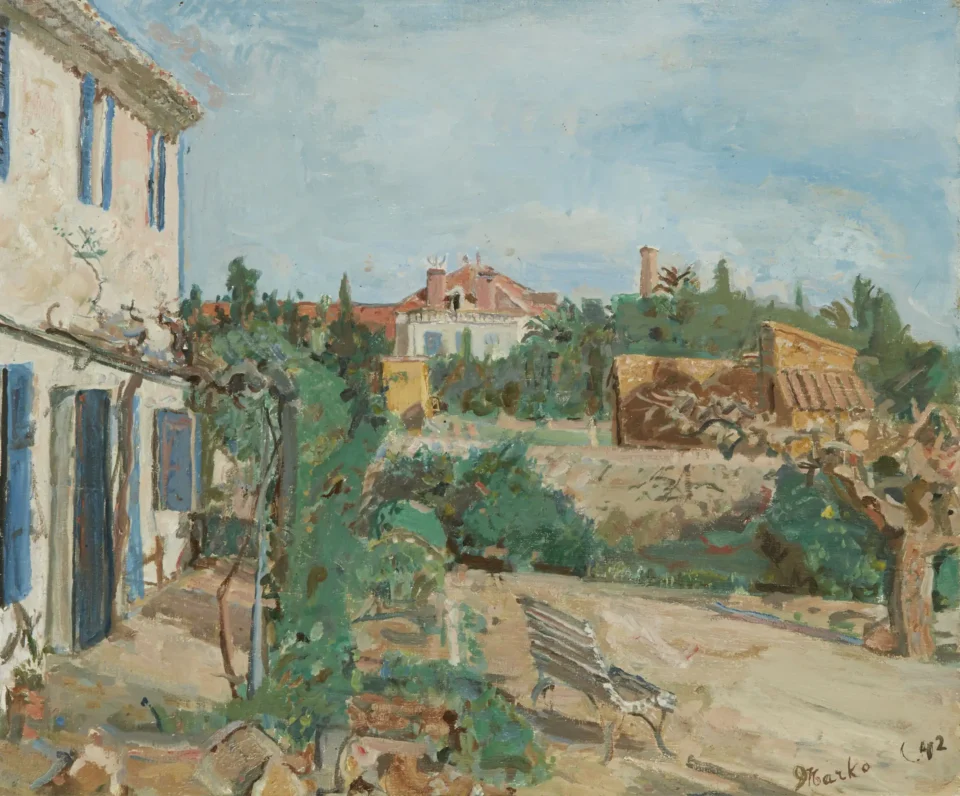 Maison du peintre à Saint Tropez - CELEBONOVITC dit MARKO C (Belgrade 1902 - Saint-Tropez 1986)