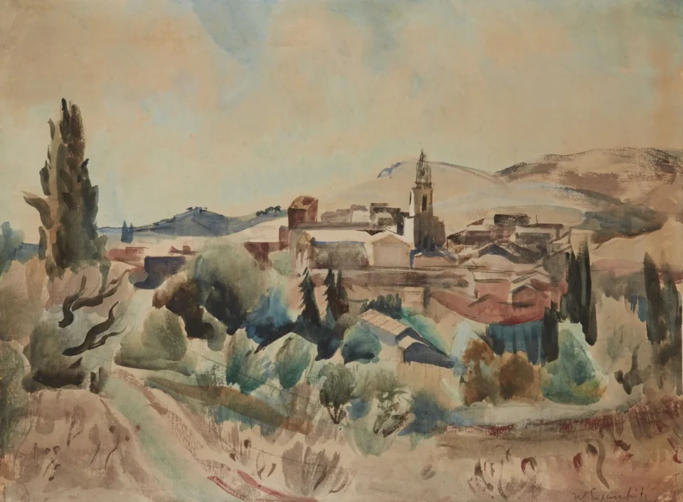 Vue de Venterol - Willy EISENCHITZ (Vienne 1889 - Paris 1974)